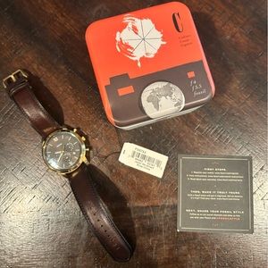 NWT Fossil Men’s watch leather strap (FS5763)